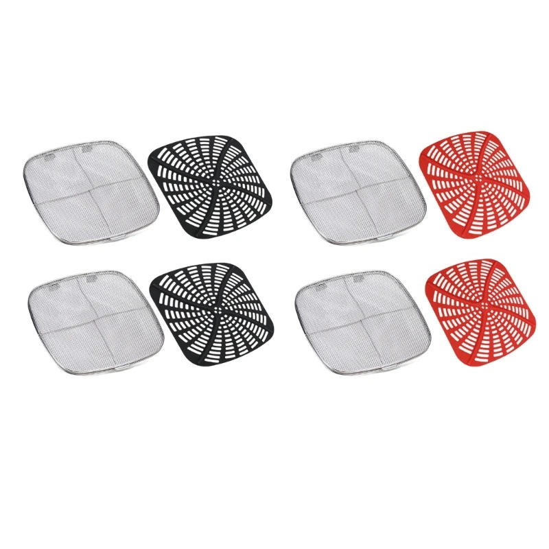 Description Picture 2 of itemStainless Steel Splatter Shield Silicone Liner Air Fryer Accessories Replacement Dropship