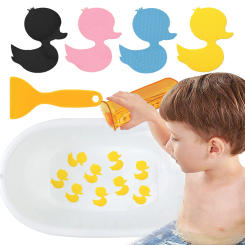 12pcs Duck Bathtub Sticker Shower Floor Stairs Anti Slip Decorative Decal Yellow Duck Cute Non-slip Self Adhesive Stickers