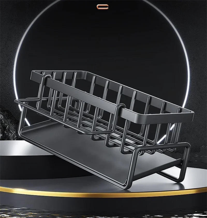 Description Picture 6 of itemKitchen Sink Drain Rack Storage Box Stainless Steel Self-draining Sink Detergent Sponge Rack Rag Towel Rack Filter Basket Shelf