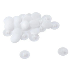 100 PCS Self-tapping Screws 17mm Plastic Nuts Bolts Covers White 3 in1 Screw Cap Exterior Protective Caps Screws Head