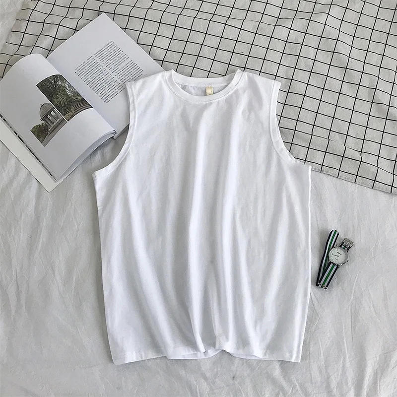 Description Picture 4 of itemDaily Leisure Men Tank Top T-Shirt Sleeveless Solid Color Sports Vest Summer Casual Loose Fit Polyester Pullover