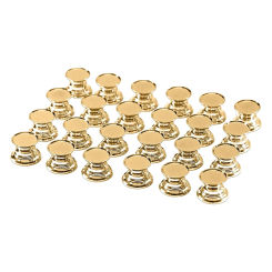 24PCS DIY Crystal Epoxy Resin Drawer Knob Base, Drawer Handle Accessories, DIY Resin Handle Alloy Base in Bulk (Golden)