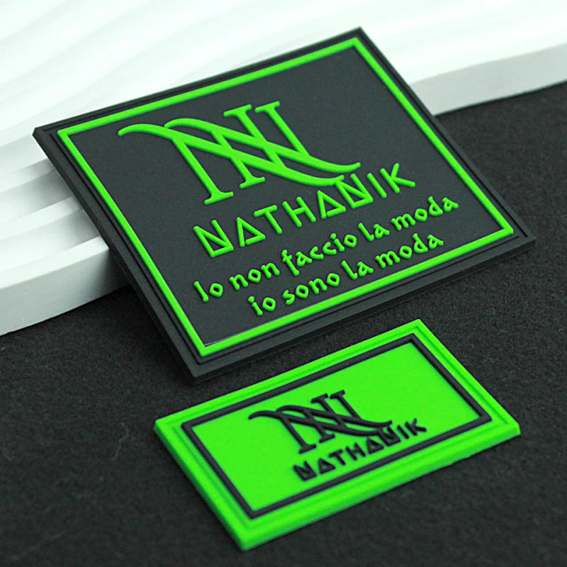 Description Picture 4 of itemCustom Private LOGO Embossed Rubber Patch Sewing on Clothing Circle Round PVC Label Soft Silicon Badge Garment Accessories