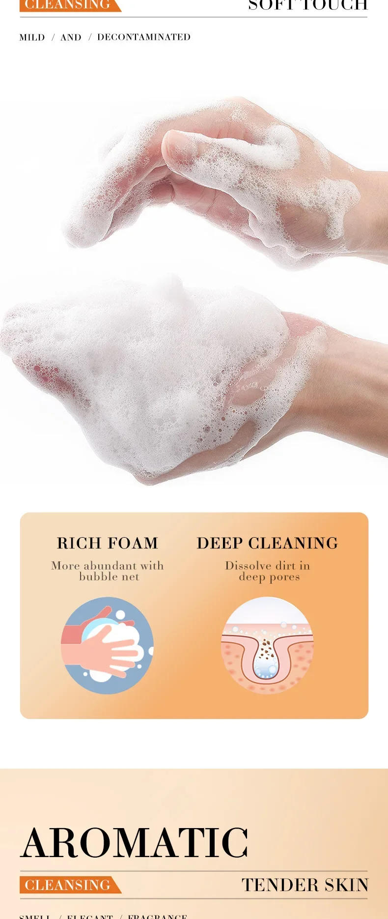 Description Picture 6 of itemHand Made Turmeric Soap Body Cleaning Lightening Dark Underarm Leg Body Cleansers Brightening Face Soap Tender Skin Care Beauty