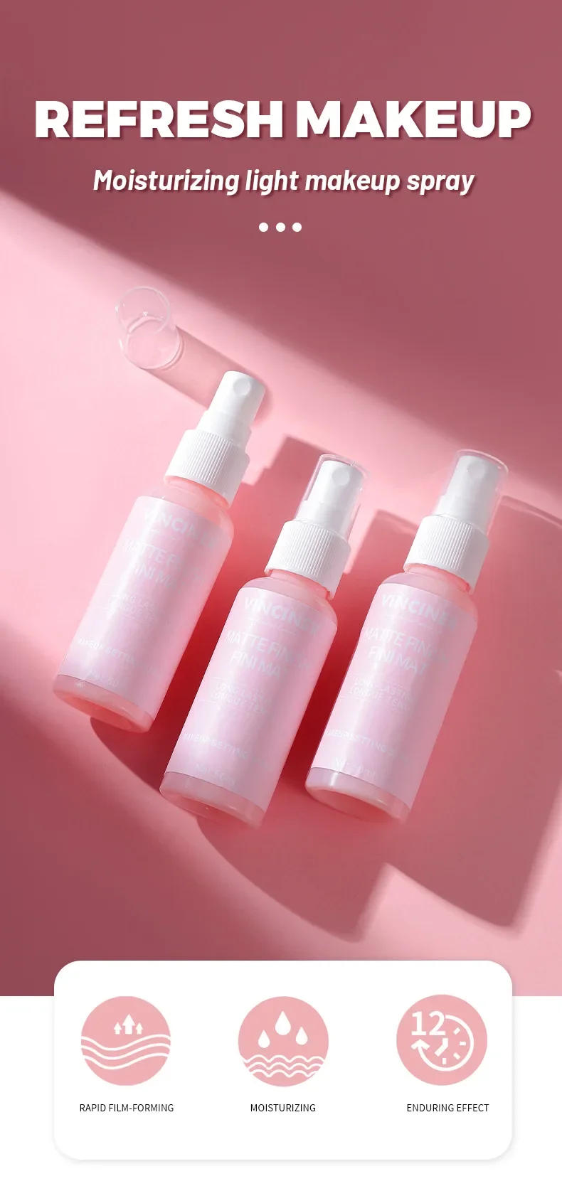 Description Picture 4 of itemHydrating Moisturizing Setting Spray Long-lasting Refreshing Non-removal Female Primer Portable Matte Liquid Makeup Fixing Spray