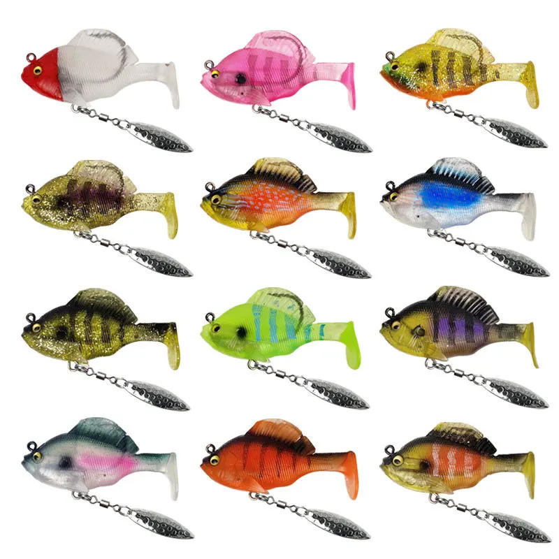 Description Picture 5 of item6Pcs/Box Dark Sleeper Fishing Lures Perch Soft Plastic Bait Artificial Jig Swimbait Bass Shad Trout Lure Freshwater Saltwater ﻿