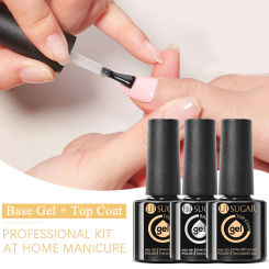 UR SUGAR 7ml Base Top Coat Gel Matte Top Coat Nail Gel Polish Nail Art Degisn Semi Permanent Soak Off UV LED Gel Nail Tool