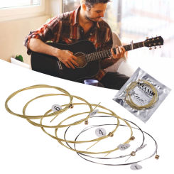 Universal Acoustic Guitar String Brass Hexagonal Steel Core Strings For Musical Instruments Guitars Strings Guitar Part Wholesal