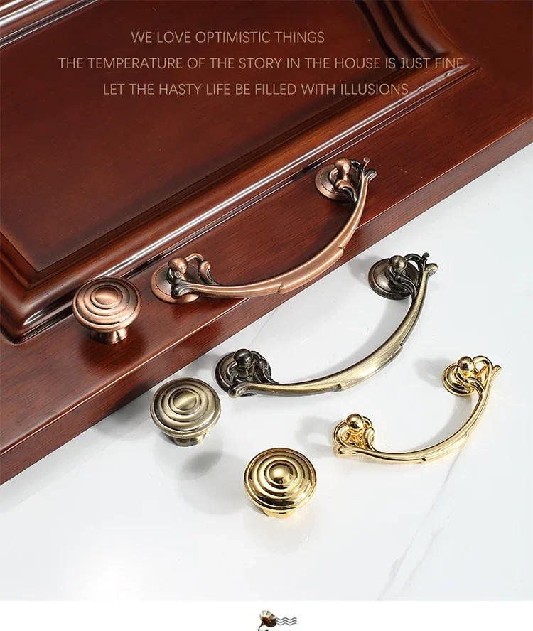 Description Picture 2 of itemAntique drawer handle, cabinet, wardrobe door handle, modern Chinese style kitchen door pull ring, shoe cabinet door pull handle