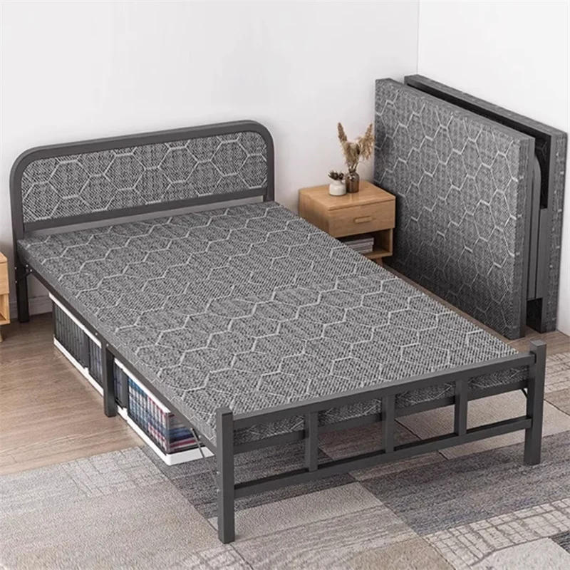 Description Picture 4 of itemFolding Bed Single Home Simple Lunch Break Bed Reinforced Iron Office Dormitory Double Beds Accompanying Bed Bedroom Furniture