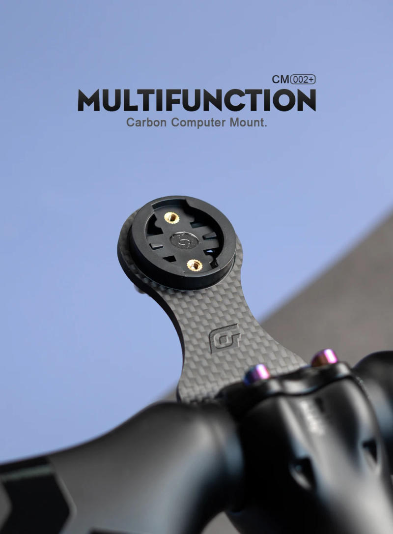 Description Picture 2 of itemOGEVKIN Bike Stem Extension Carbon Computer Mount Holder Rack for GPS/Cycling Computer/Camera/Light Bicycle Accessories 3K Black