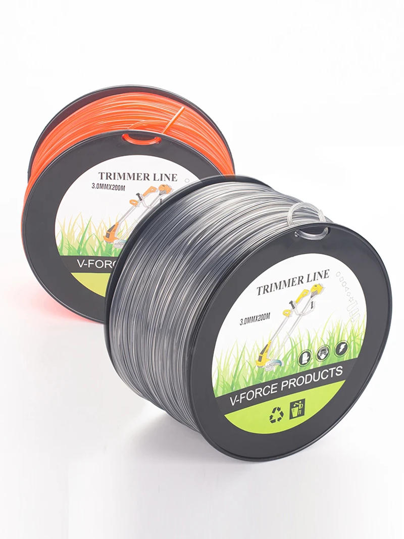 Description Picture 2 of item2.4/3.0mm×200M Silver Grass Cut Strimmer Line Round Star Graphite Filling Cord Wire String For Grass Trimmer