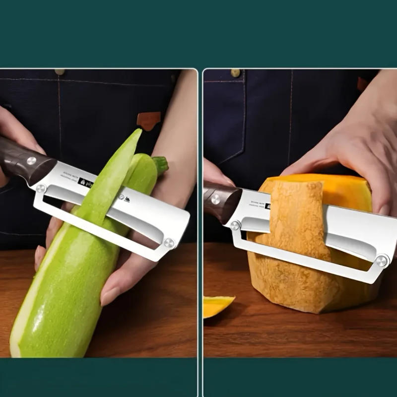 Description Picture 6 of itemStainless steel peeler with wooden handle for peeling and slicing fruits and vegetables | Durable and smooth operation
