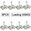 8PCS Heavy Industrial Hanging Rail Rollers Warehouse Plant Orbital Track Sliding Door Rollers Bearing Wheels Pulleys Load 450KG