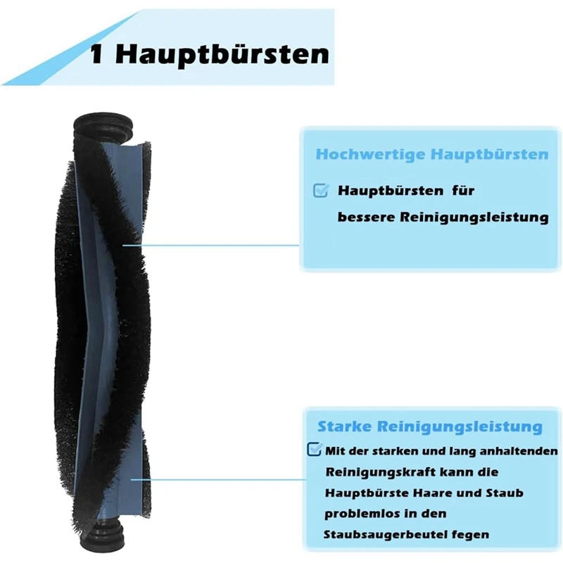 Description Picture 6 of itemFor Eufy X10 Pro Omni Robot Vacuum Cleaner Main Side Brush Hepa Filters Mop Cloth Dust Bags Spare Parts