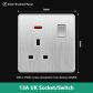 UK Socket Silver