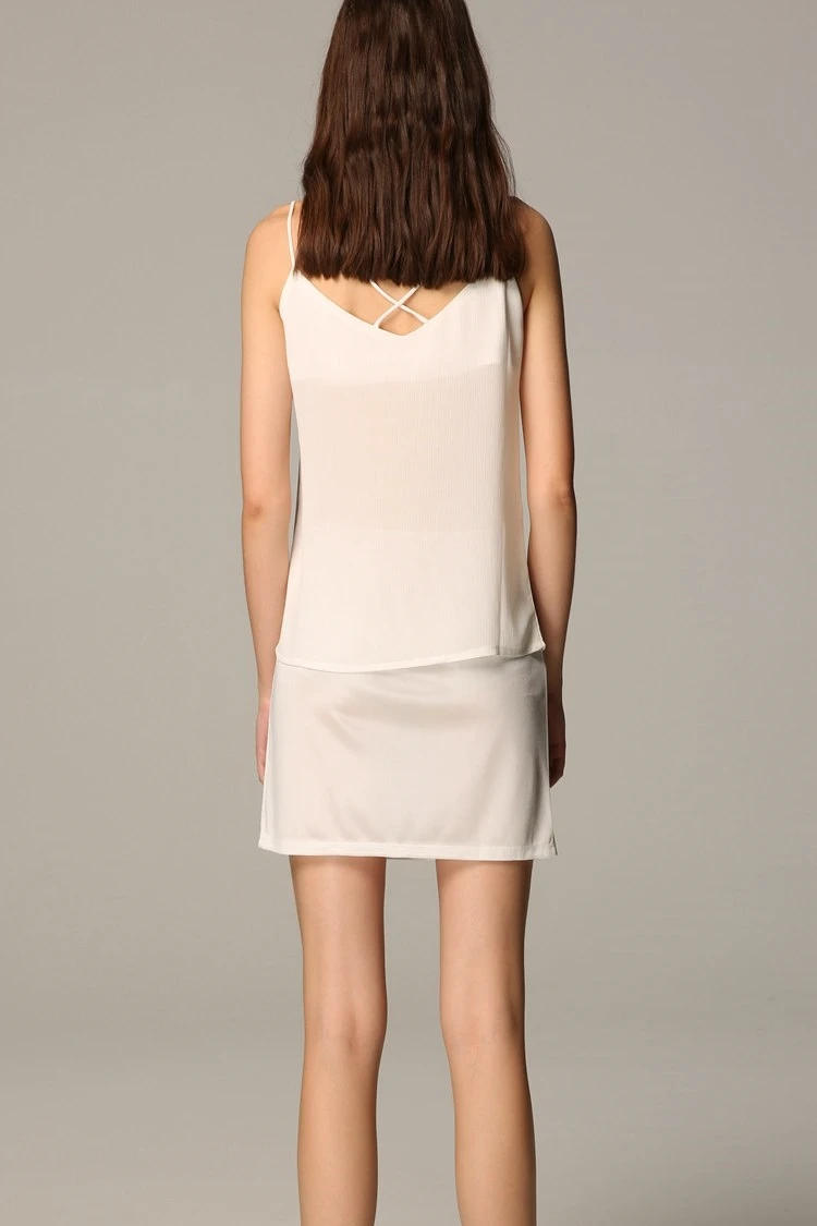 Description Picture 5 of itemSummer Women's Intimates Casual Mini Lined Skirts Elastic Slips Underskirt Ladies Basic Half Petticoat Intimates Sleepwear