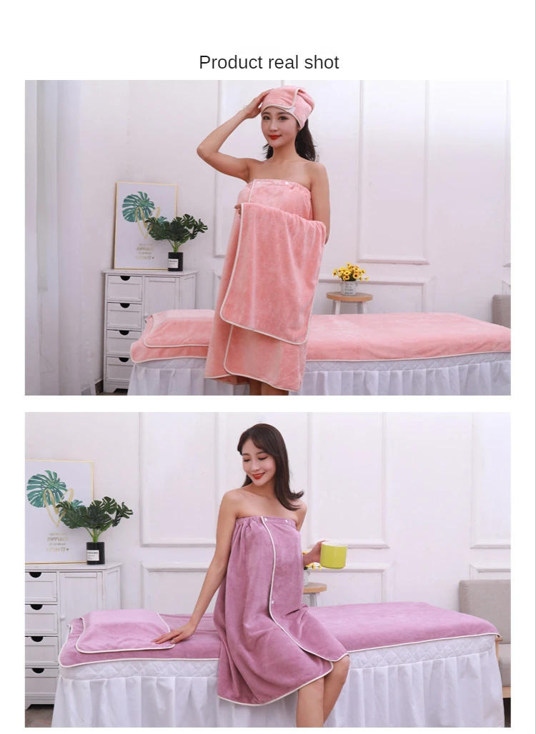 Description Picture 6 of itemSPA Beauty Salon Towel Pack Bandana Bath Towel Bath Skirt Belt Hole Making Bed Towel Towel Set Bathroom Accessories Sets