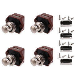 Push Button Latch Lock Door Catch Knobs Household Push Button Drawer Catch Lock Cupboard Drawer Door Furniture