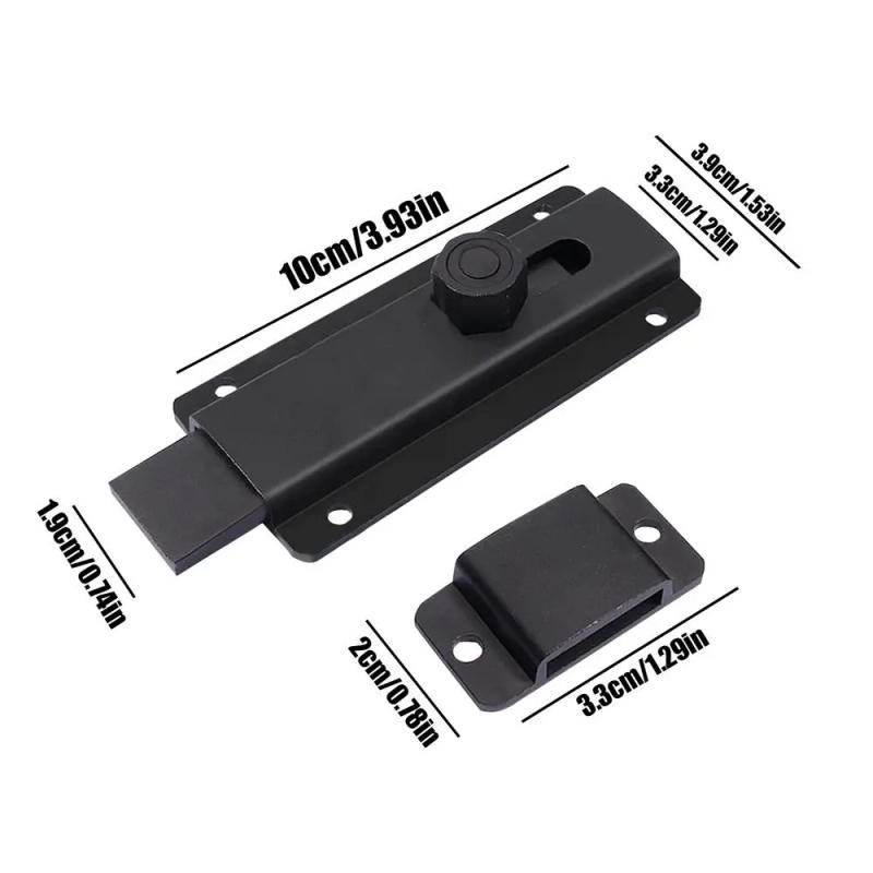 Description Picture 4 of itemAluminum Alloy Door Latch Solid Sliding Bolts Latch Hasp Home Hardware Gate Safety Toilet Door Lock Multiple hole For Home Yard