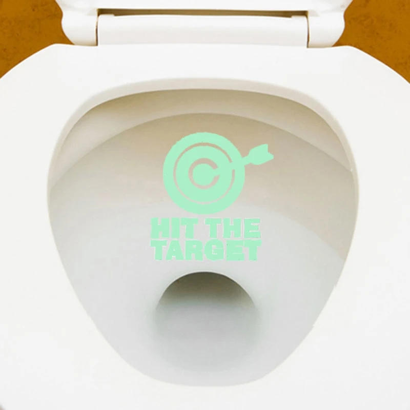 Description Picture 5 of itemLuminous Toilet Stickers Hit The Target Funny Signs Glow in The Dark Bathroom Wall Art Sign Decor Removable for Home Restroom