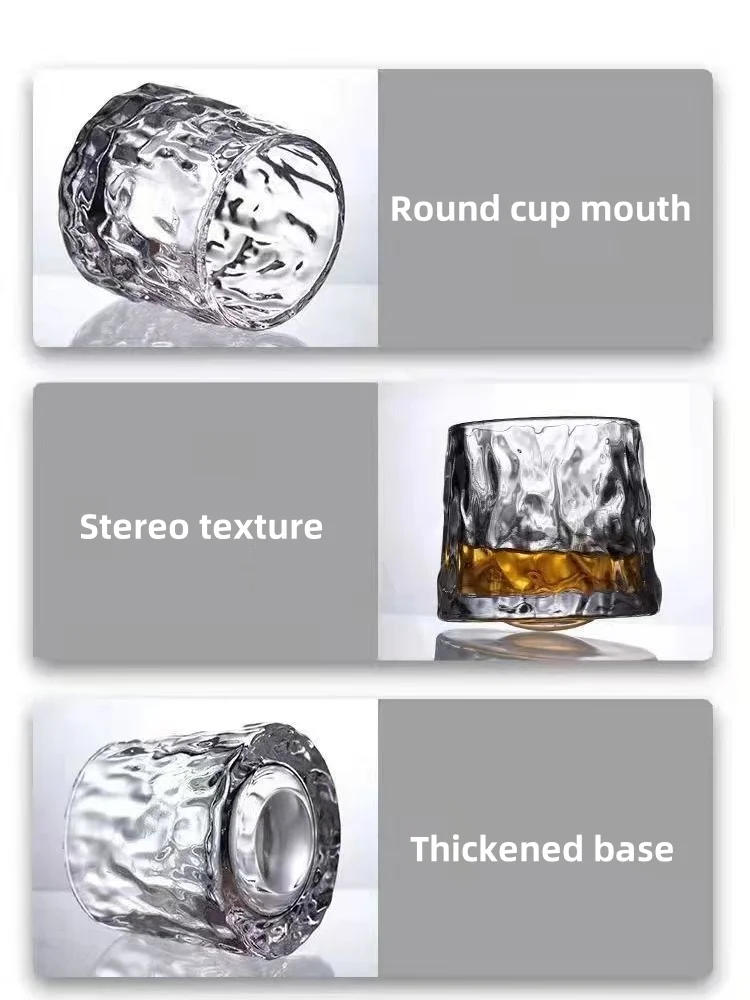 Description Picture 6 of item160ml Thicken Creative Whiskey Glass Rotating Tumbler Spinning Liquor Cognac Brandy Snifter Bar Home Party Drinkware Wine Cup