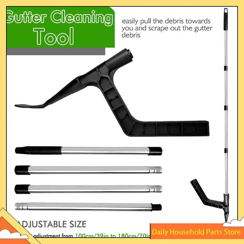 Description Picture 5 of itemGutter Cleaner Leaf Cleaning Tool The Gutter Tool Eaves Drain Tool Telescopic Pole To Remove Leaves And Debris HOT!