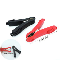 35A 76mm Alligator Crocodile Clips plug Probe Test lead Connector Electrical Connection car Battery Terminal Insulated