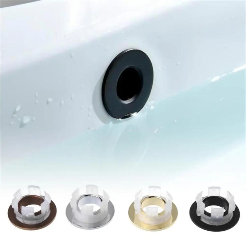 Description Picture 4 of itemBathroom Basin Faucet Sink Overflow Cover Brass Six-foot Ring Insert Replacement Brass Sink Overflow Cover Accessories