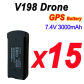 V198 7.4V BatteryX15