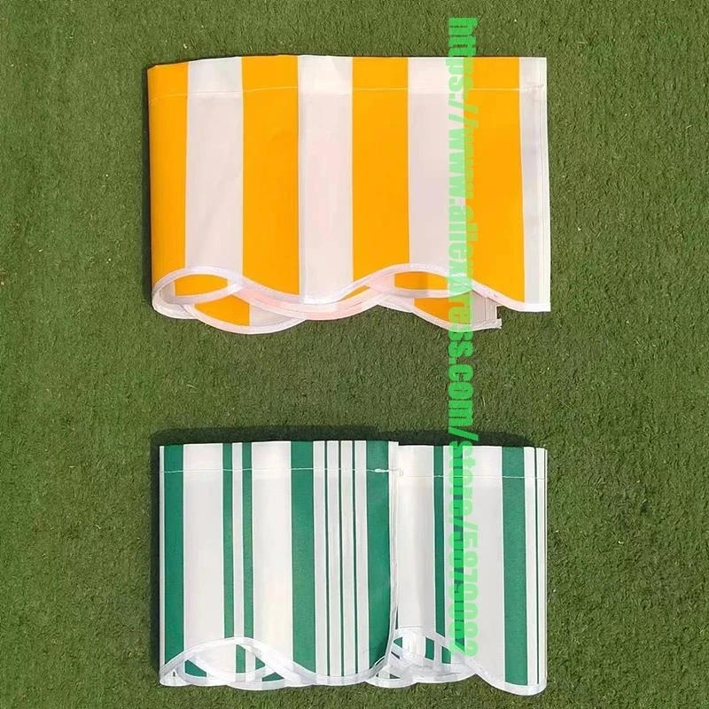 Description Picture 6 of itemCustom Made Awnings Wave Edge Colorful Telescopic Canopy Hanging Lace Outdoor Balcony Rainproof Sunshade Net Scalloped Cloth