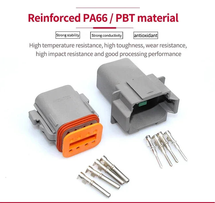 Description Picture 4 of item5 Sets Deutsch DT connector with 15cm Wiring harness DT06-2S/DT04-2P 2P 3P 4P 6P 8P 12P waterproof electrical connector