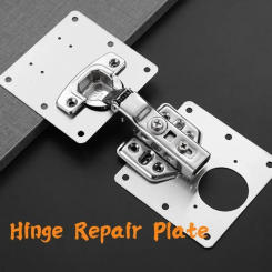 2/4/8PCS Cabinet Hinge Repair Plate Stainless Steel Mounting Fixing With Screws Furniture door