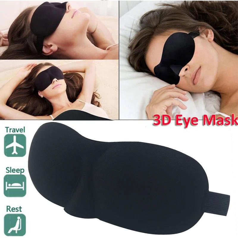 Description Picture 2 of item3D Sleeping Eye Mask Travel Rest Aid Eye Cover Patch Paded Soft Sleeping Mask Blindfold Eye Relax Massager