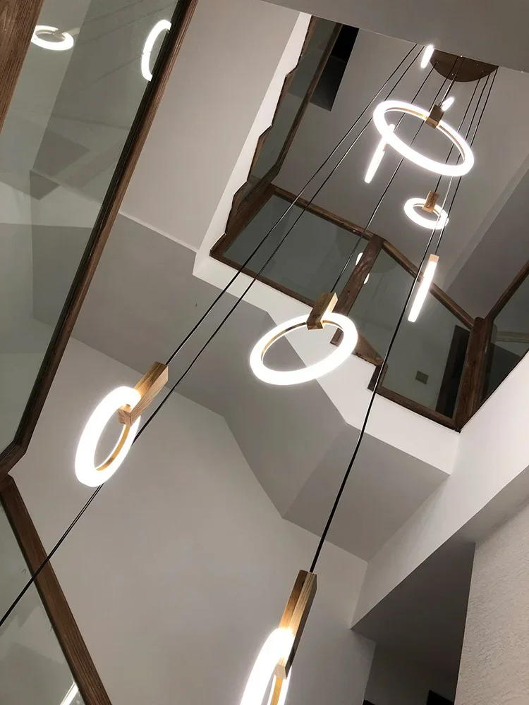 Description Picture 4 of itemNordic Style Led Chandeliers for Living Dining Room Food Tables Staircase Pendant Lights  Home Decoration Hanging Light Fixture