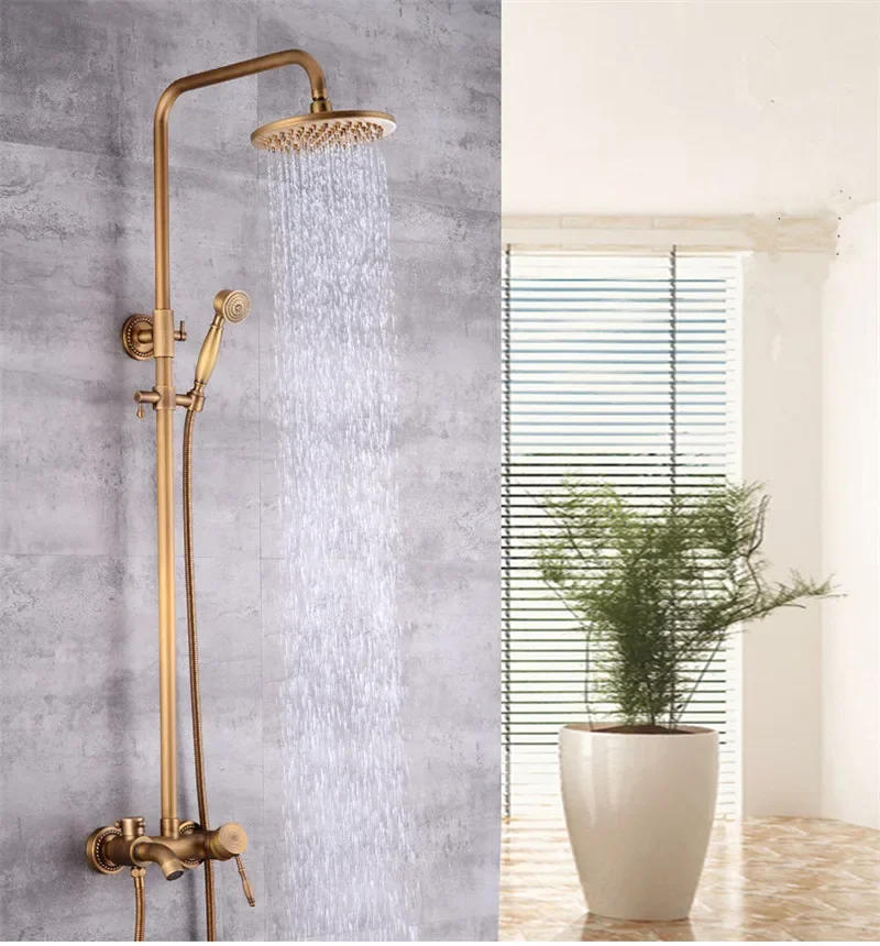 Description Picture 4 of itemAntique Bronze Rainfall Shower Sets Bathroom  Faucet  With Tub Brass Bath & Set Bathtub