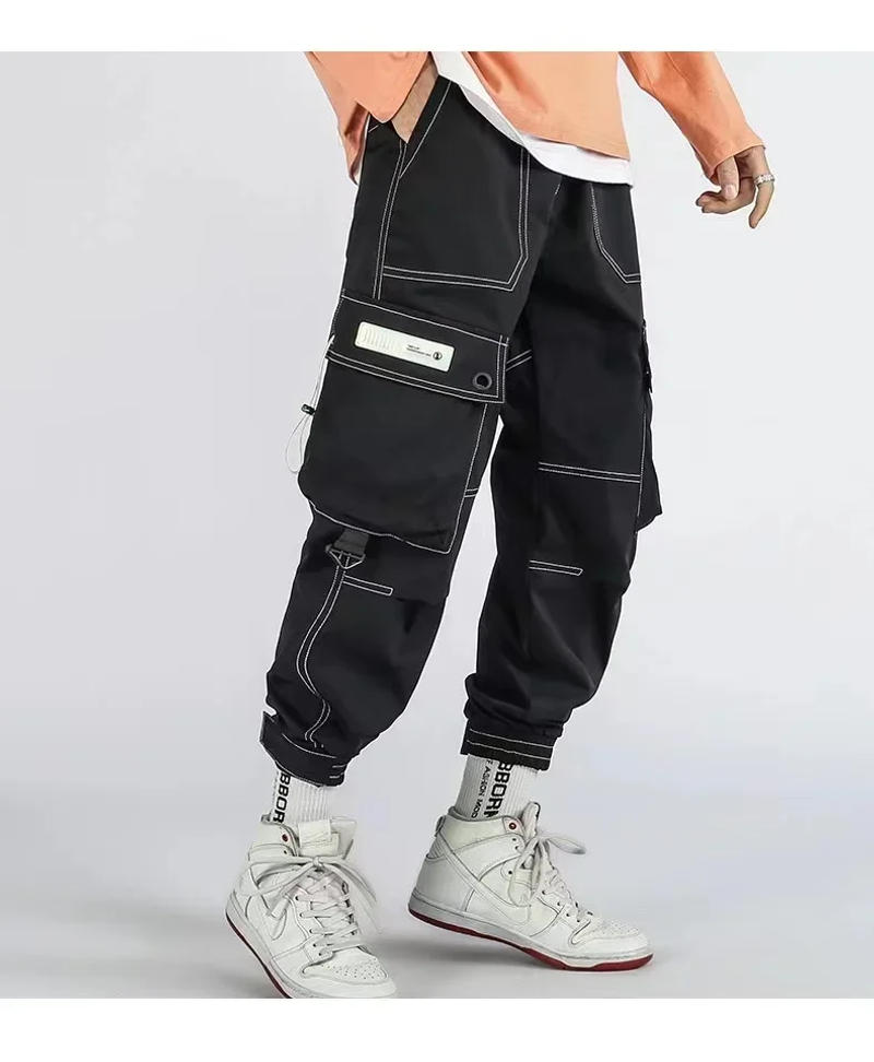 Description Picture 2 of itemOveralls men's trend sports letters casual leggings trousers