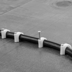 100pcs Circle Nail Clip Cable Clips 14/16/18/20/22/25mm Wall Hanging Screw Round White Wire Clamp Line Buckle Cable Fixing