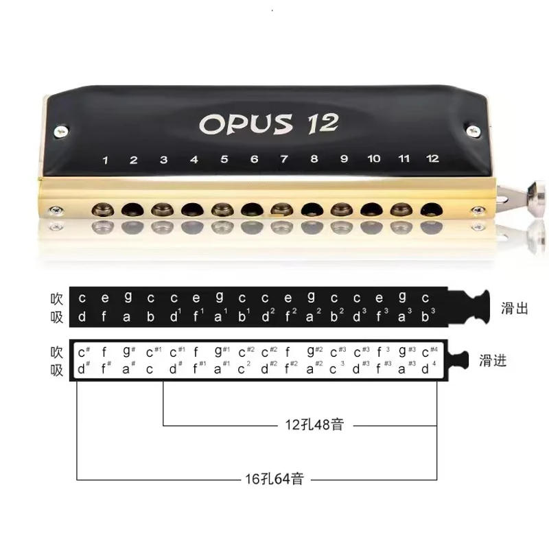 Description Picture 2 of itemEASTTOP 12hole chromatic harmonica new professional