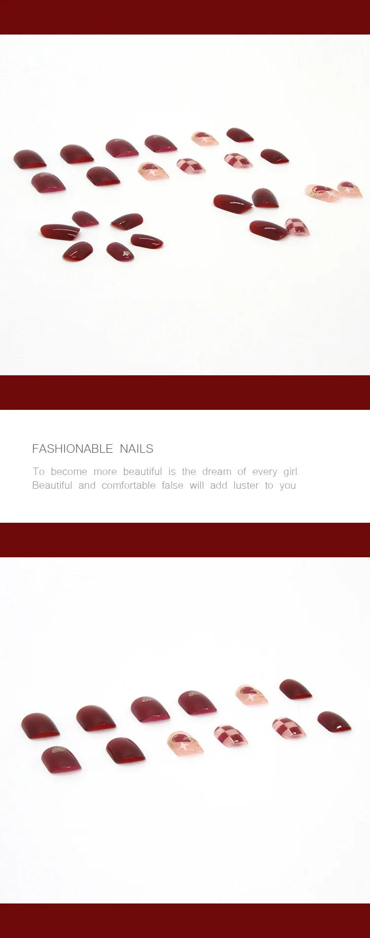 Description Picture 5 of item24Pcs Nude White French Fake Nail Short Square Nail Tips Fashion Wearable False Nails with Glue Simple Full Cover ins