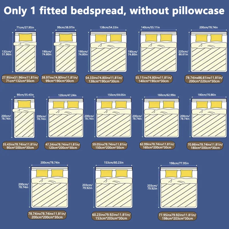 Description Picture 2 of item1 Simple modern Heart-Shaped Geometry printed matte Fitted Sheet, bedroom printed bed cover, bedding (excluding pillowcases)