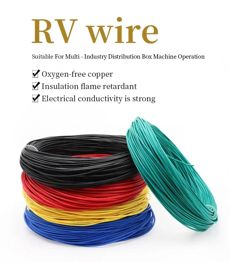 Description Picture 2 of item2/5/10m RV Electric Cable Pure Copper Wire PVC Insulation 300V Single-Core Multi-Strand For Car Audio Wires