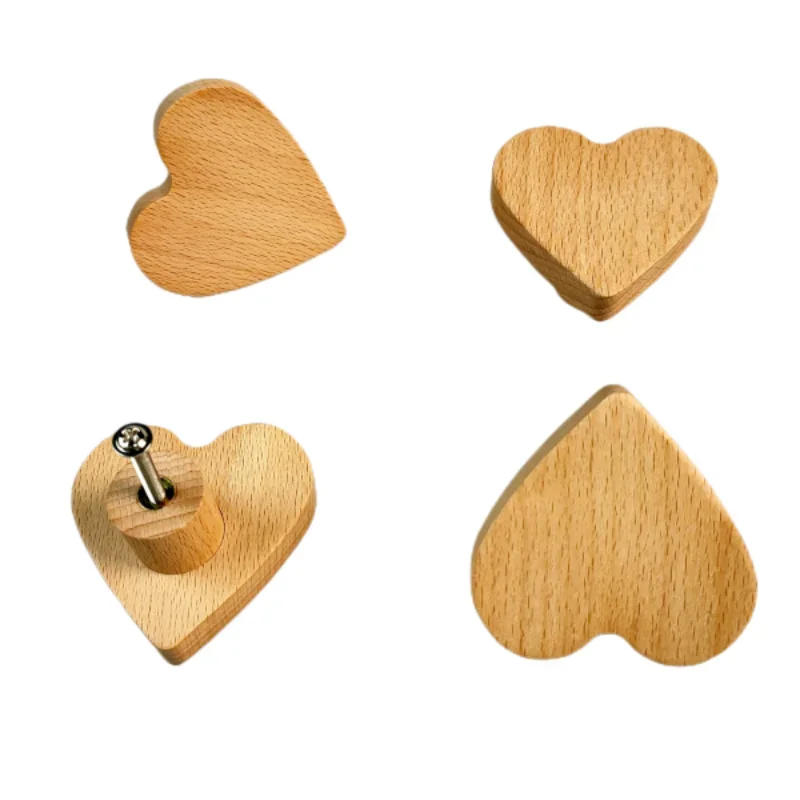 Description Picture 5 of itemBeautiful Wooden Heart Shape Handles for Wardrobes and Cabinets Children Room Cupboards Door Pulls Decoration Furniture Hardware
