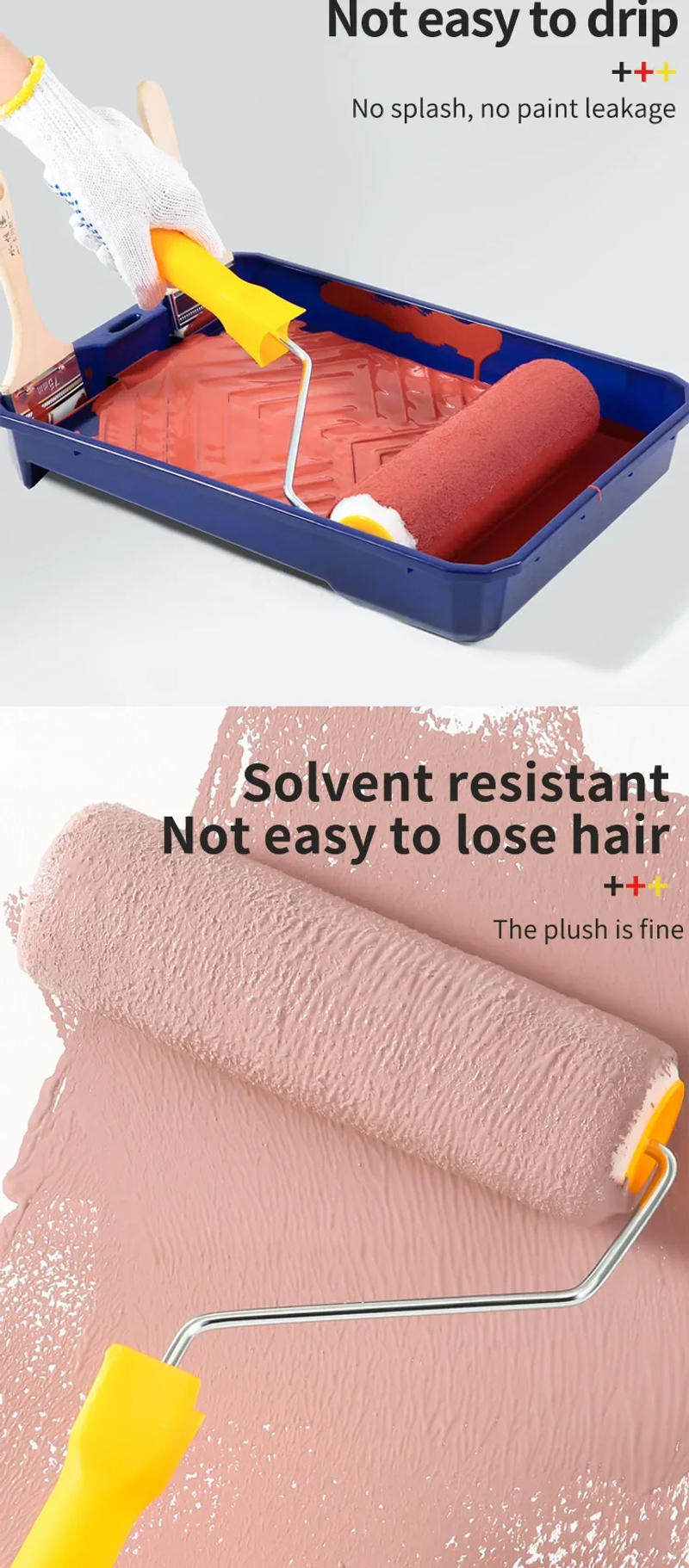 Description Picture 5 of itemMultifunctional Fine Plush Paint Roller Brush Tool Household Use Wall Brushes Tackle Roll Decorative Painting Brush Tool