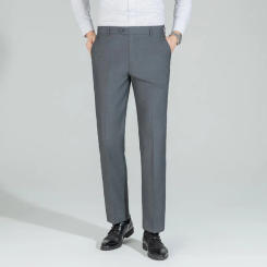 Spring Summer Suit Pants Men Solid Color Loose Smart Casual Office Weddding Formal Trousers Mens Straight Suit Pants Plus Size
