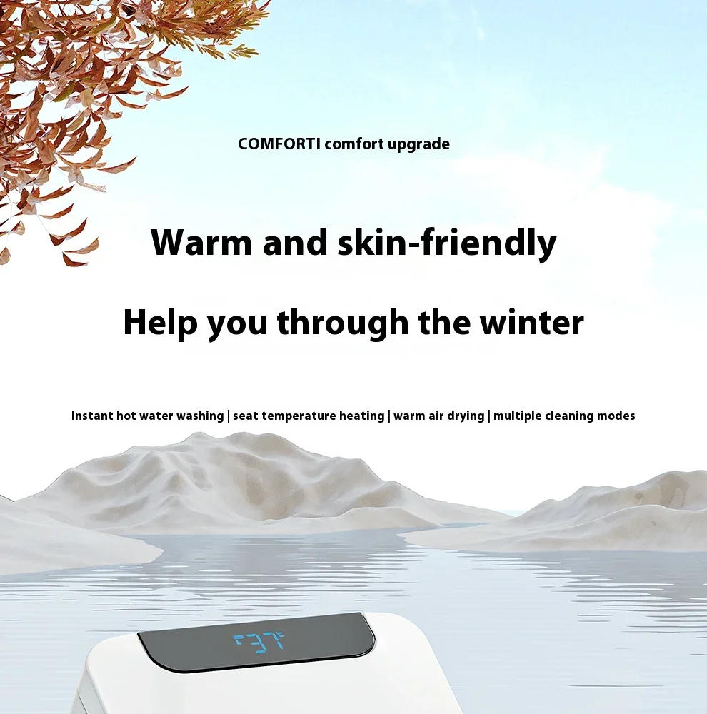 Description Picture 2 of item2024 intelligent heated seat cover with bidet automatic electric smart toilet seats Intelligent Instant Heating Bathroom Health