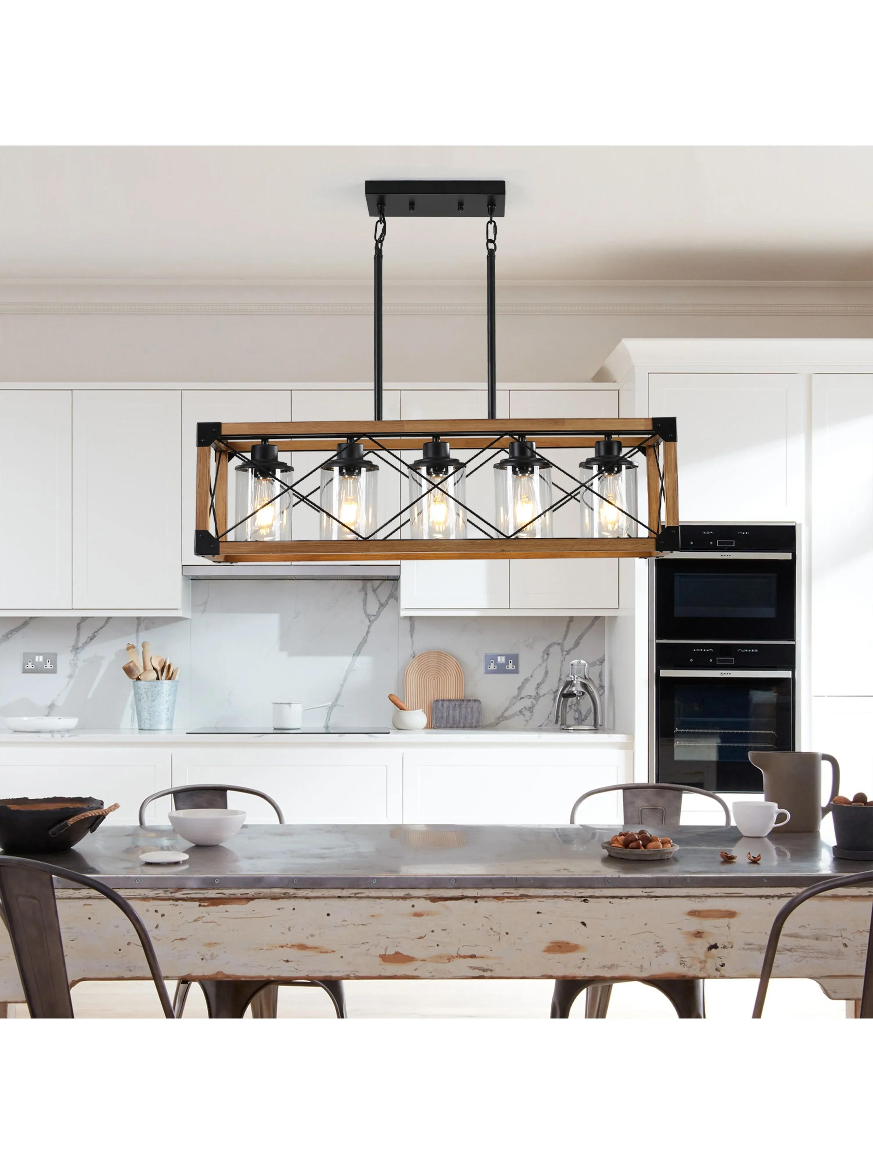 Description Picture 2 of itemIndustrial Chandelier Retro Pendant Light For Loft Bar Restaurant Cafe 110V American Style Home Decor LED Vintage Hanging Light