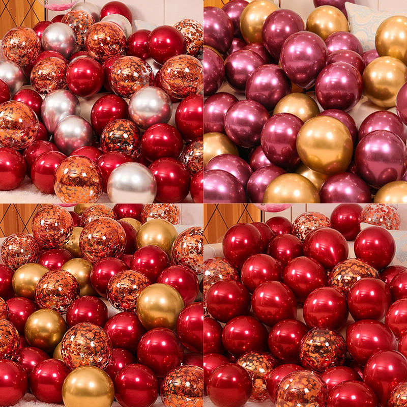 Description Picture 2 of item40PCS 10inch Pomegranate Red Confetti Latex Balloons Wedding Globos Birthday baby shower House Valentine's Day party Decorations