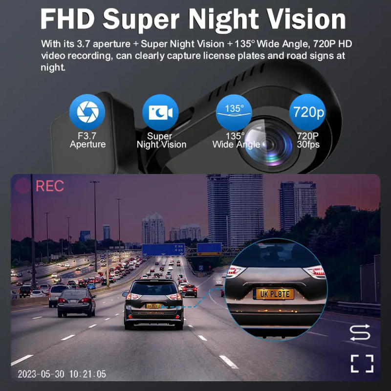 Description Picture 5 of itemTAVALER Mini HD Car Video Recorder DVR Dash Cam 24 Hours Parking Monitor Car Driving Record 720P/1080P HD USB/WIFI Dash Camera