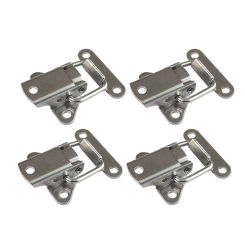 4pcs Stainless Steel Cabinet Latch Hasp Drawer Latches Decorative Suitcases Hasp Latch Buckle Clasp Furniture Hardware